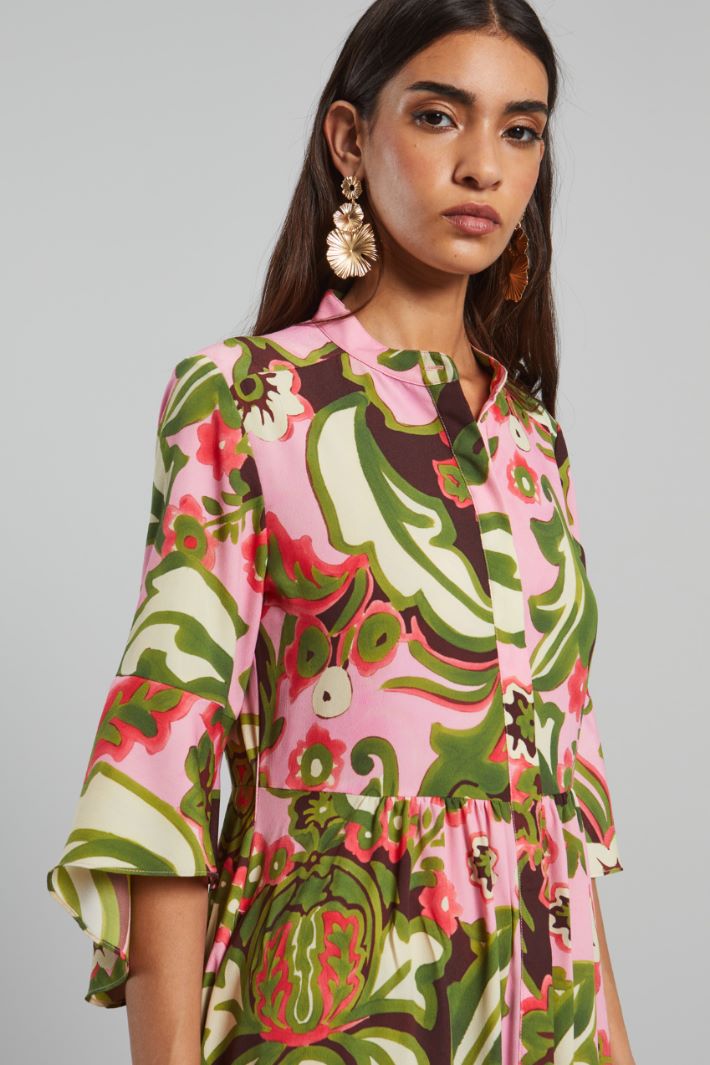 Chemisier in crépe de chine - ROSA VERDE - Fashion Market - 3