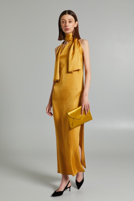 Abito con collo a foulard - Fashion Market