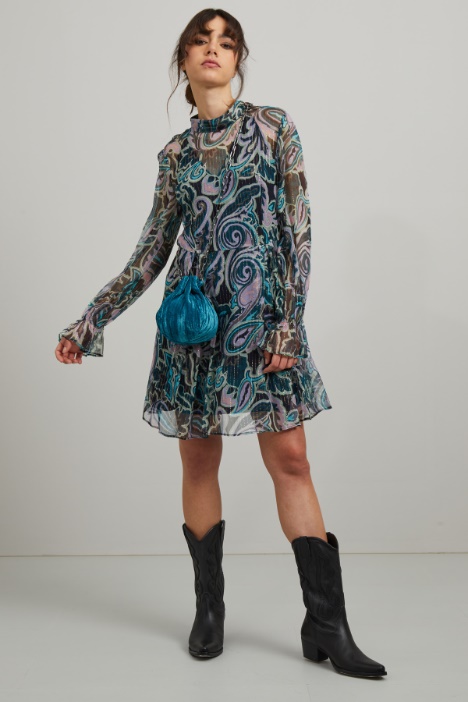 Abito corto in creponne - Fashion Market