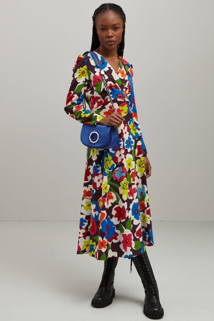 Abito a fantasia  - BLU ROSSO BIANCO - Fashion Market