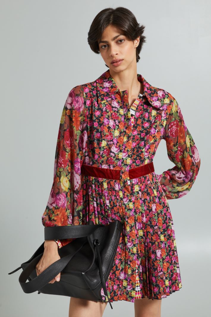 Chemisier con cintone  - VIOLA ROSSO GIALLO - Fashion Market - 2