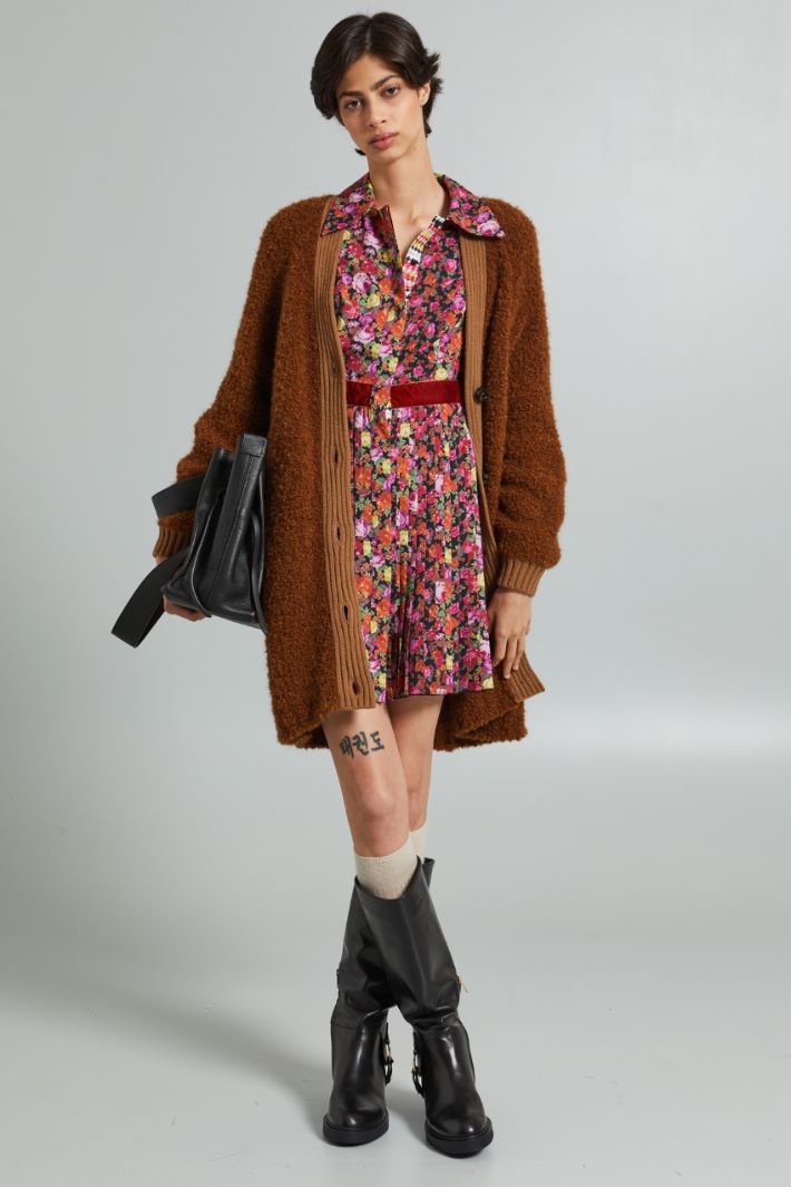 Chemisier con cintone  - VIOLA ROSSO GIALLO - Fashion Market