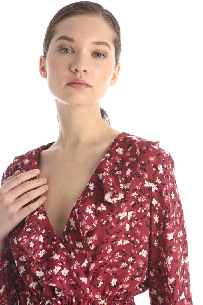 Abito in doppia georgette - PRUGNA - Fashion Market - 4