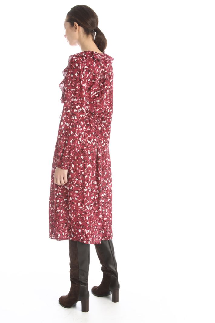 Abito in doppia georgette - PRUGNA - Fashion Market - 2