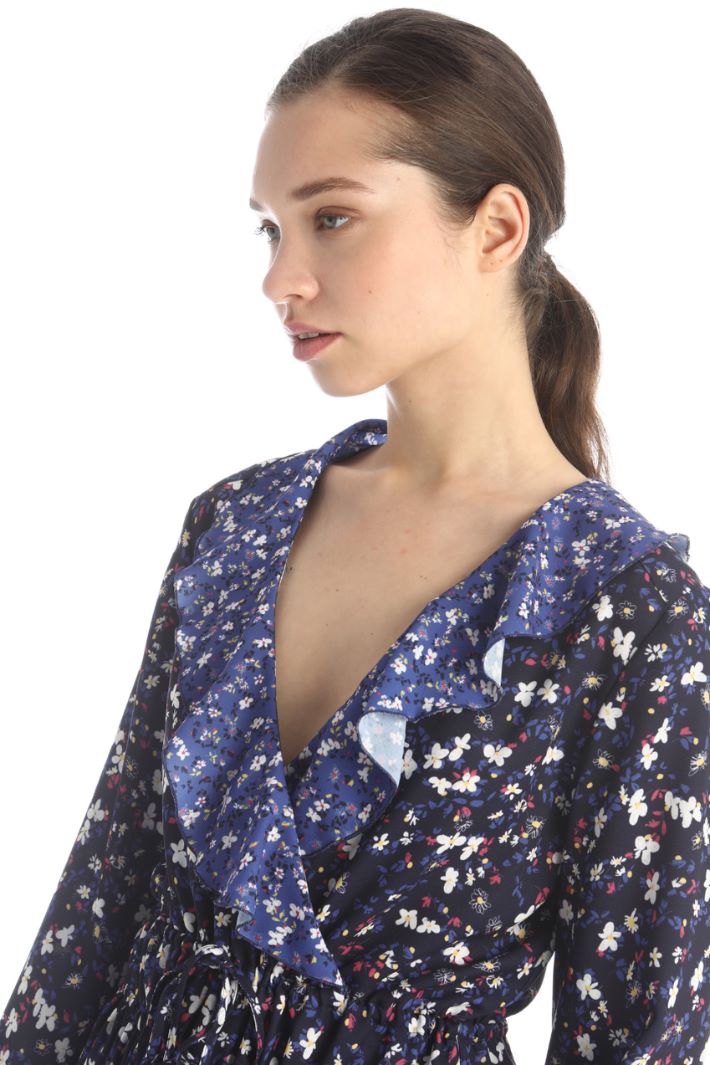 Abito in doppia georgette - BLU - Fashion Market - 4