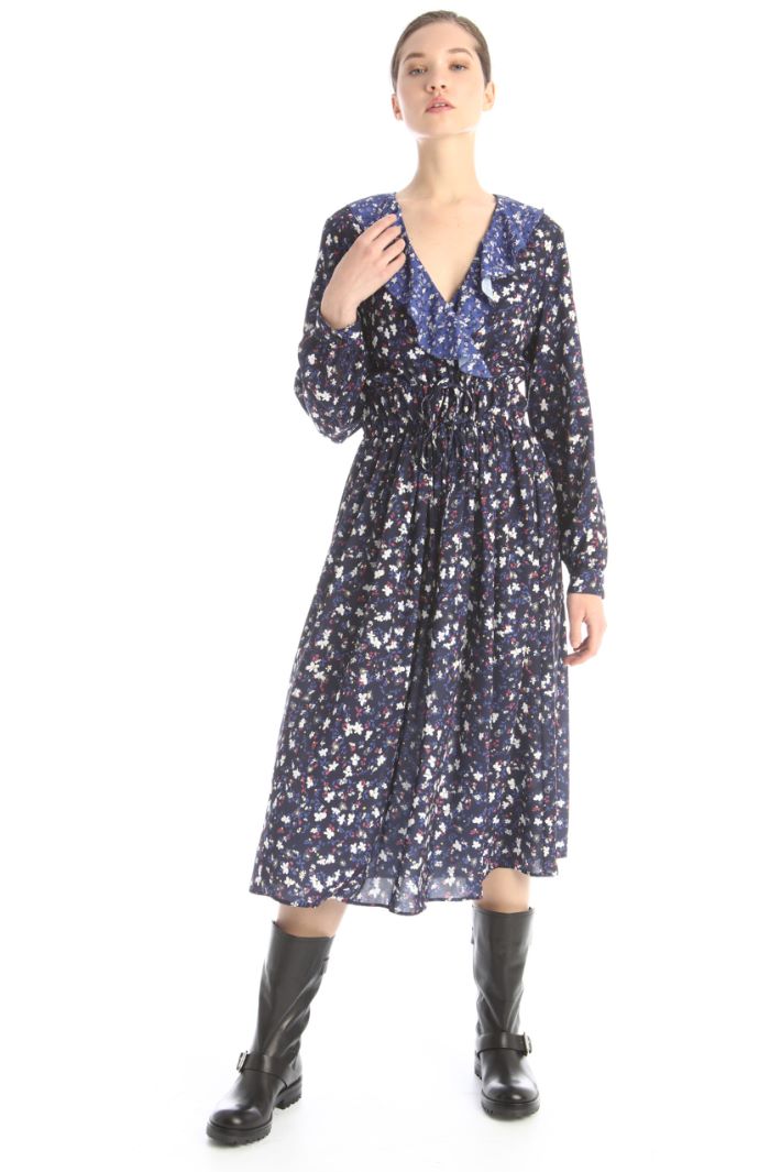 Abito in doppia georgette - BLU - Fashion Market - 3
