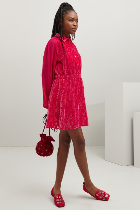 Abito corto in velluto - Fashion Market