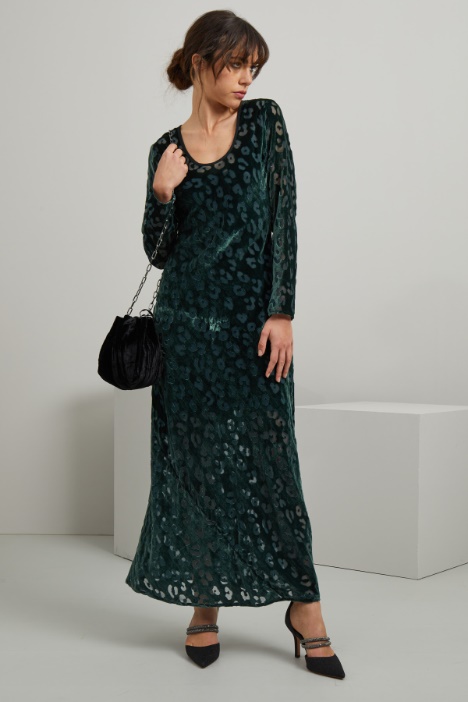 Abito lungo in velluto - Fashion Market