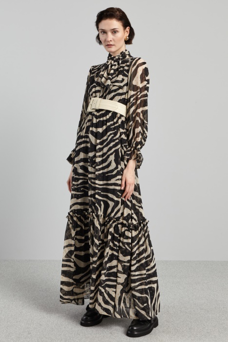 Abito con collo a foulard - Fashion Market