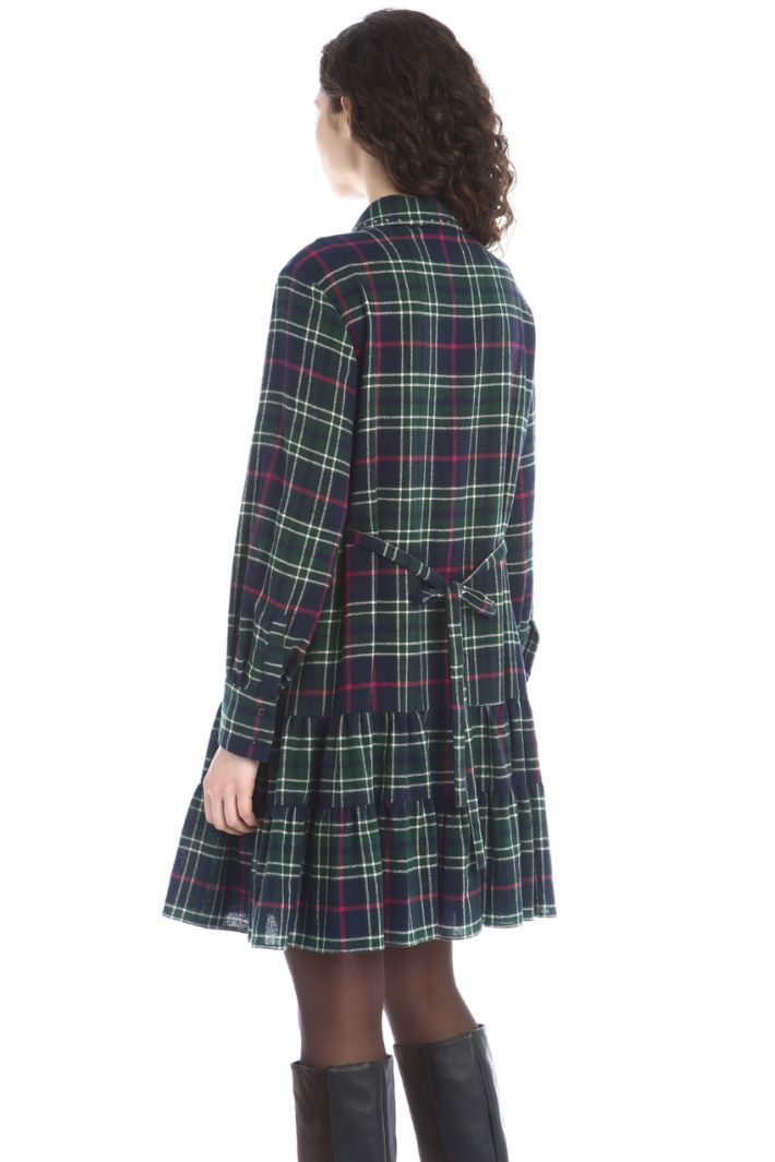 Abito chemisier con cintura - VERDE NERO - Fashion Market - 2