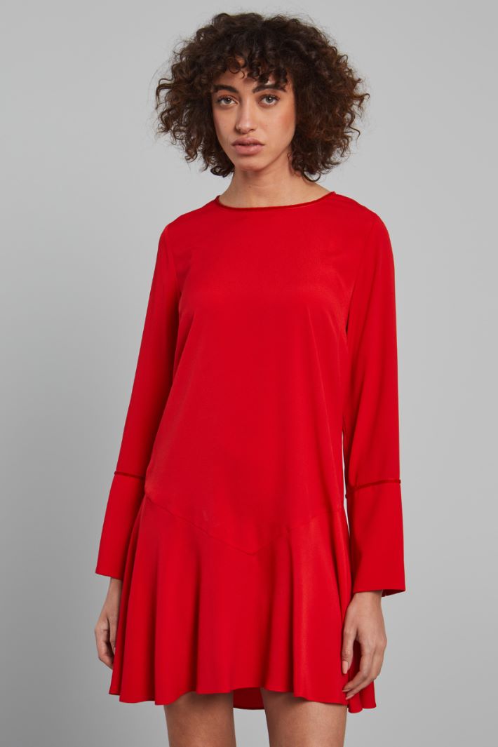 Abito con polsini alti - ROSSO FUOCO - Fashion Market - 2