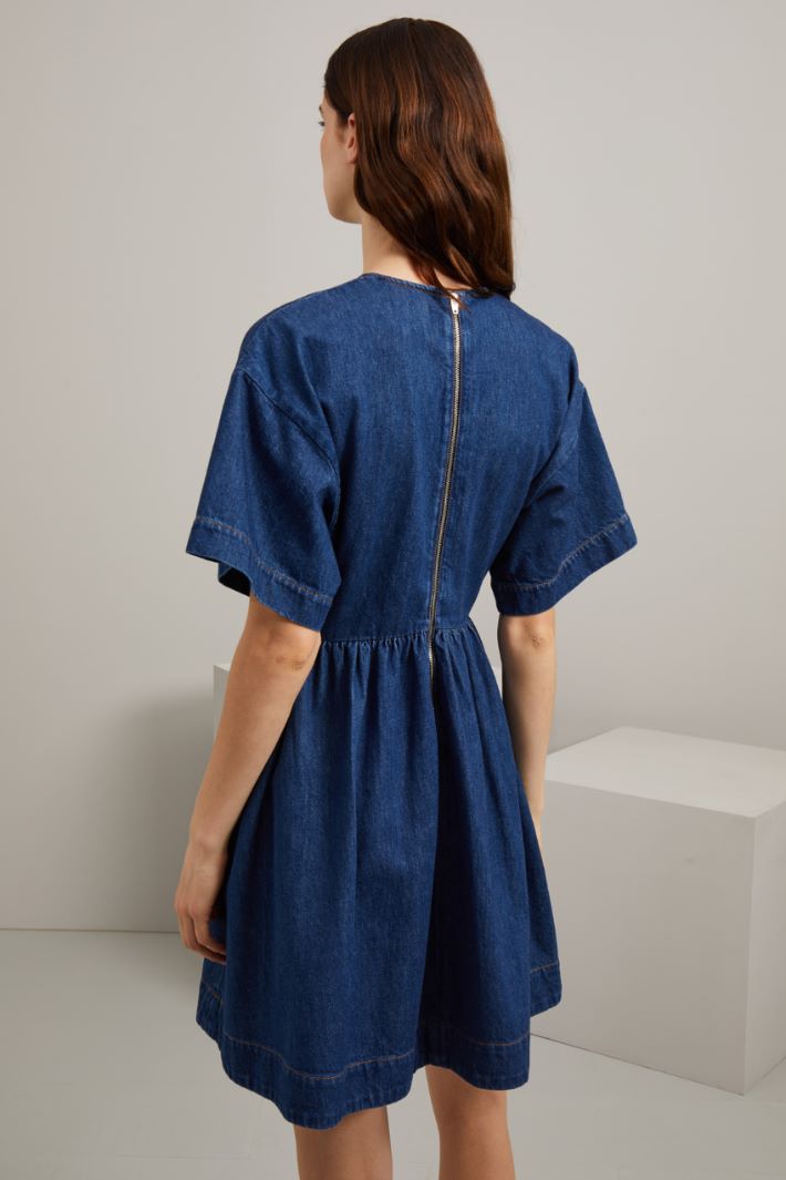 Abito corto in denim - BLU DENIM - Fashion Market - 4