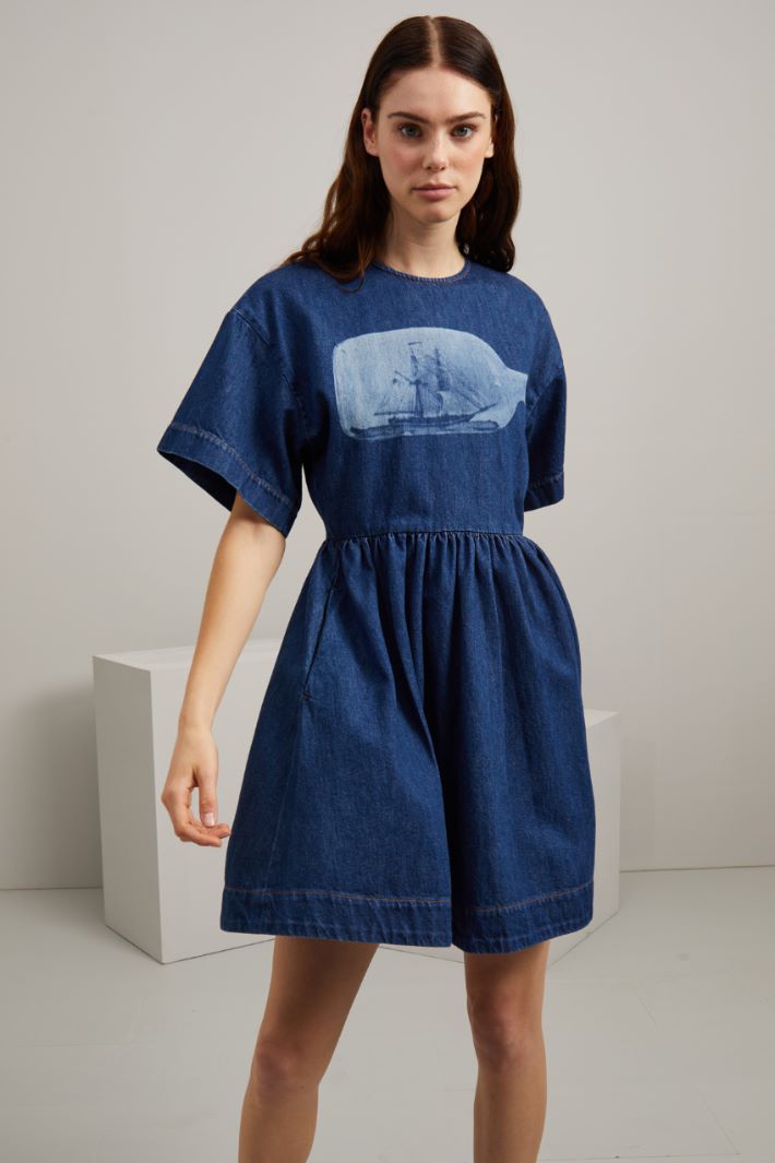 Abito corto in denim - BLU DENIM - Fashion Market - 2