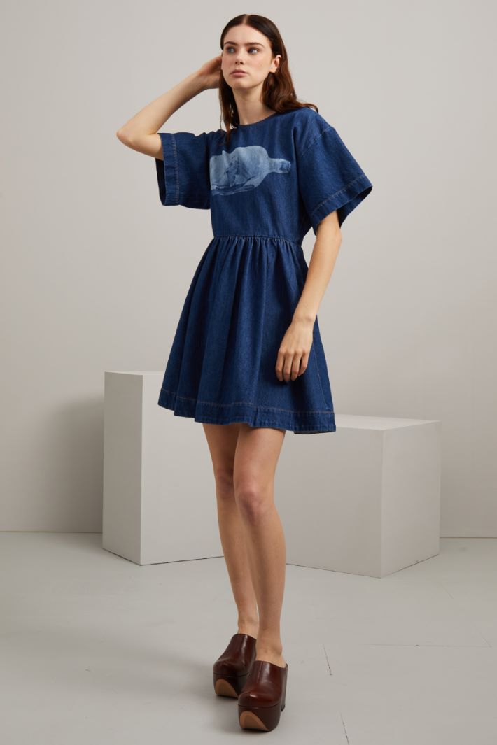 Abito corto in denim - BLU DENIM - Fashion Market