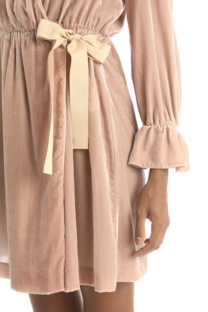 Abito corto in velluto - ROSA POLVERE - Fashion Market - 3