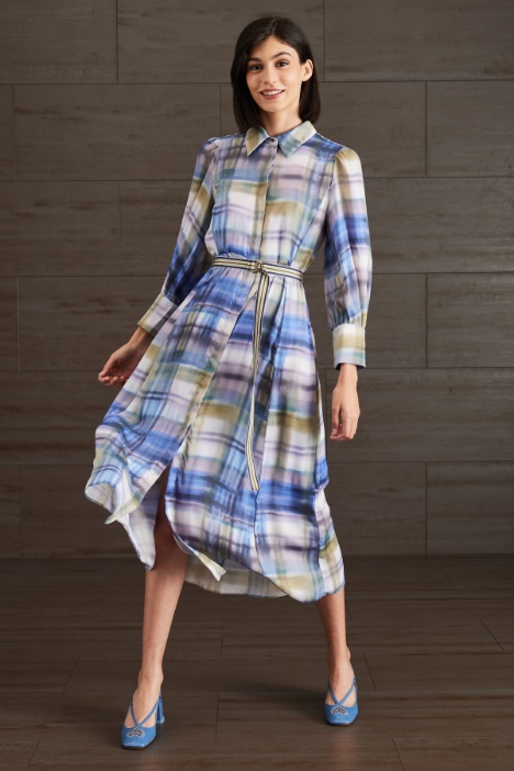 Abito lungo in raso - Fashion Market