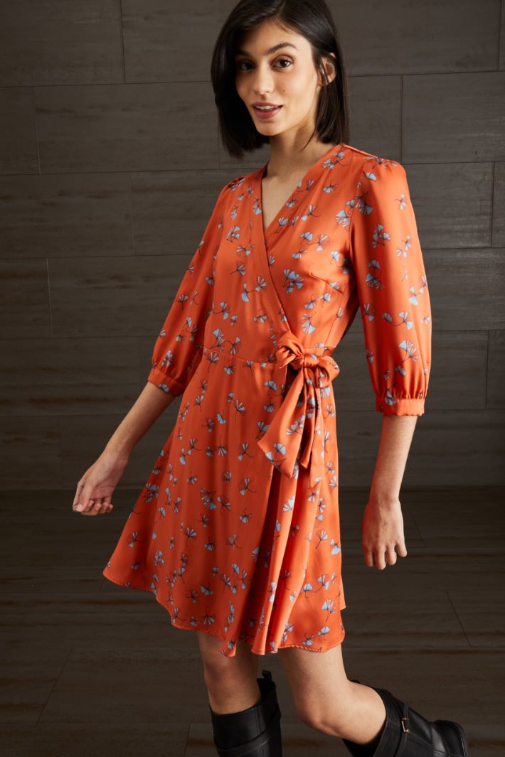 Abito a portafoglio - ARANCIONE CELESTE - Fashion Market - 2