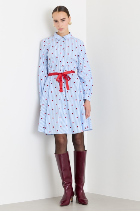 Abito in popeline di cotone fit & flare - Fashion Market