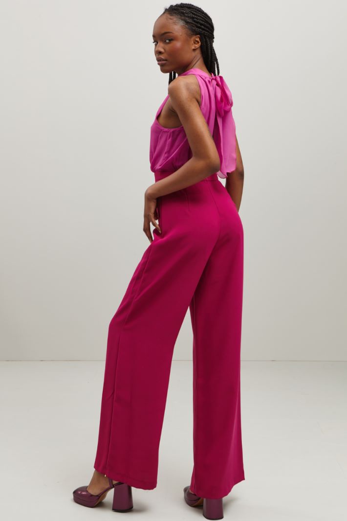 Tuta in georgette e cady - CICLAMINO - Fashion Market - 4