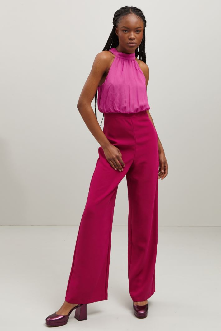 Tuta in georgette e cady - CICLAMINO - Fashion Market - 2