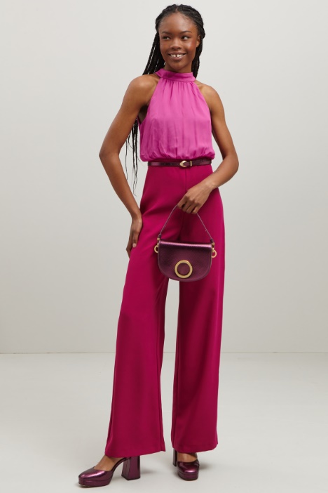 Tuta in georgette e cady - Fashion Market