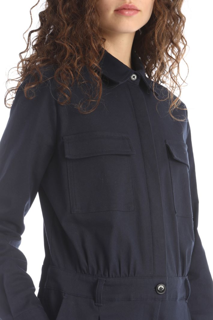 Tuta in cotone e viscosa - BLU NOTTE - Fashion Market - 5