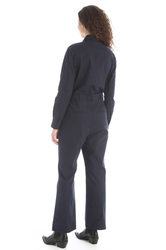 Tuta in cotone e viscosa - BLU NOTTE - Fashion Market - 4