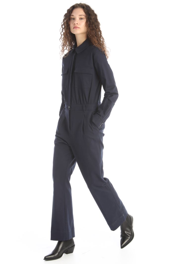 Tuta in cotone e viscosa - BLU NOTTE - Fashion Market - 2
