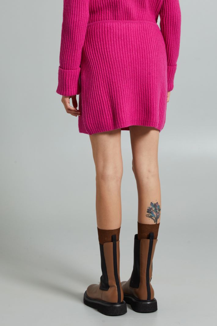 Gonna corta in maglia - FUXIA - Fashion Market - 4