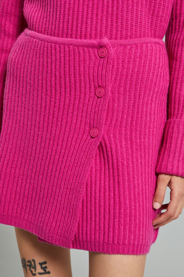 Gonna corta in maglia - FUXIA - Fashion Market - 3