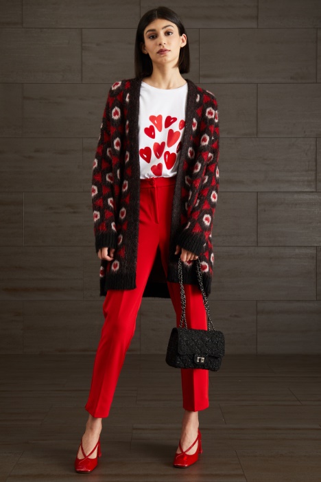 Cardigan lungo jacquard - Fashion Market