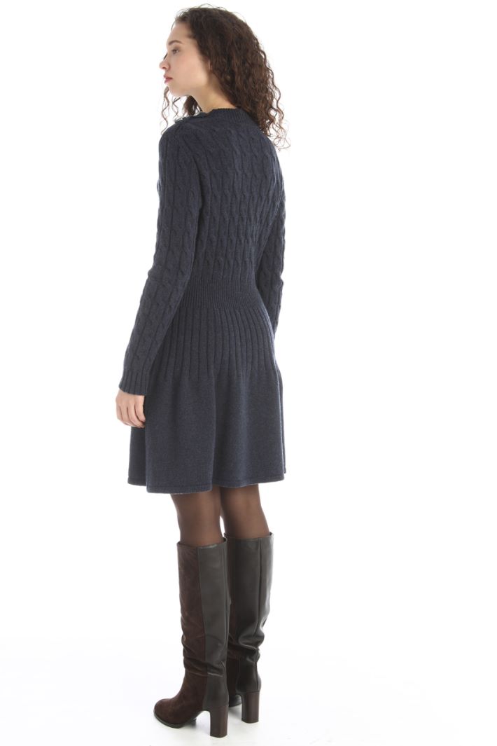 Abito in maglia a trecce - BLU - Fashion Market - 2
