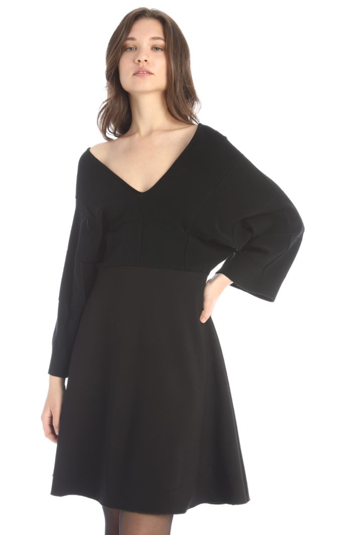 Abito in maglia di viscosa - NERO - Fashion Market - 3