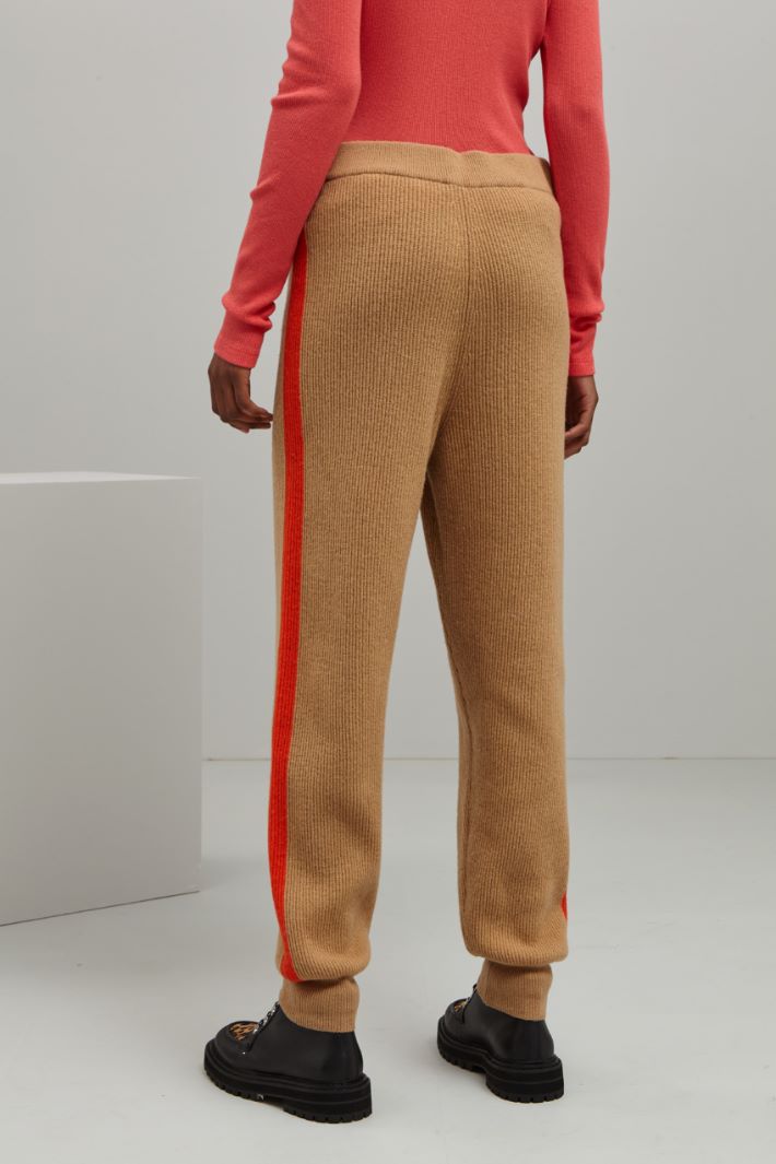 Pantaloni in maglia - CAMMELLO ARANCIONE - Fashion Market - 4