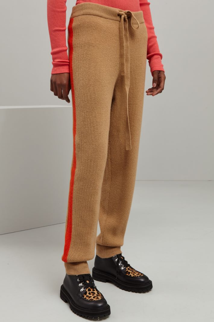 Pantaloni in maglia - CAMMELLO ARANCIONE - Fashion Market - 2