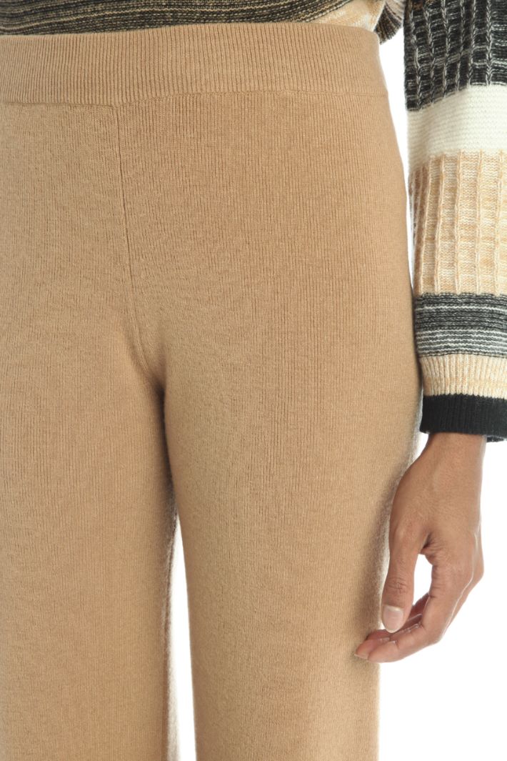 Pantaloni in lana e cashmere - CAMMELLO  - Fashion Market - 3