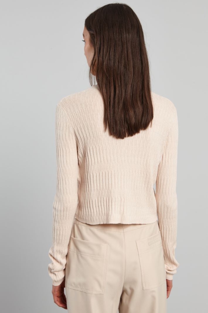 Cardigan con bottoni a fiore - ROSA - Fashion Market - 4