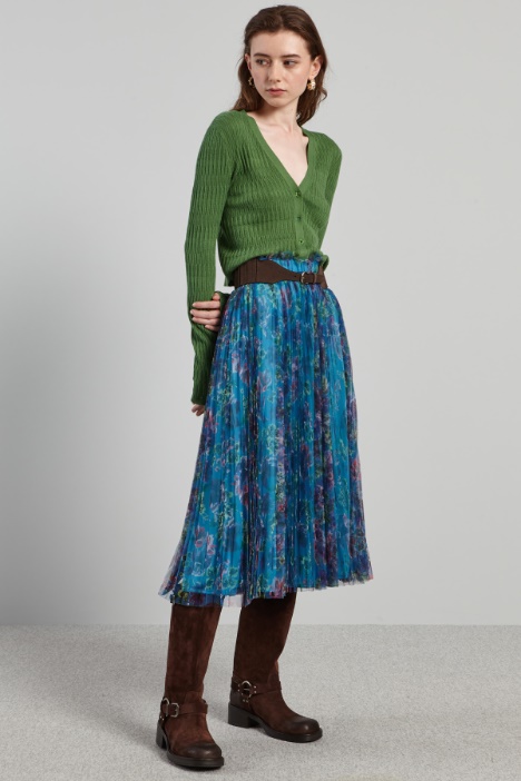 Cardigan con bottoni a fiore - Fashion Market
