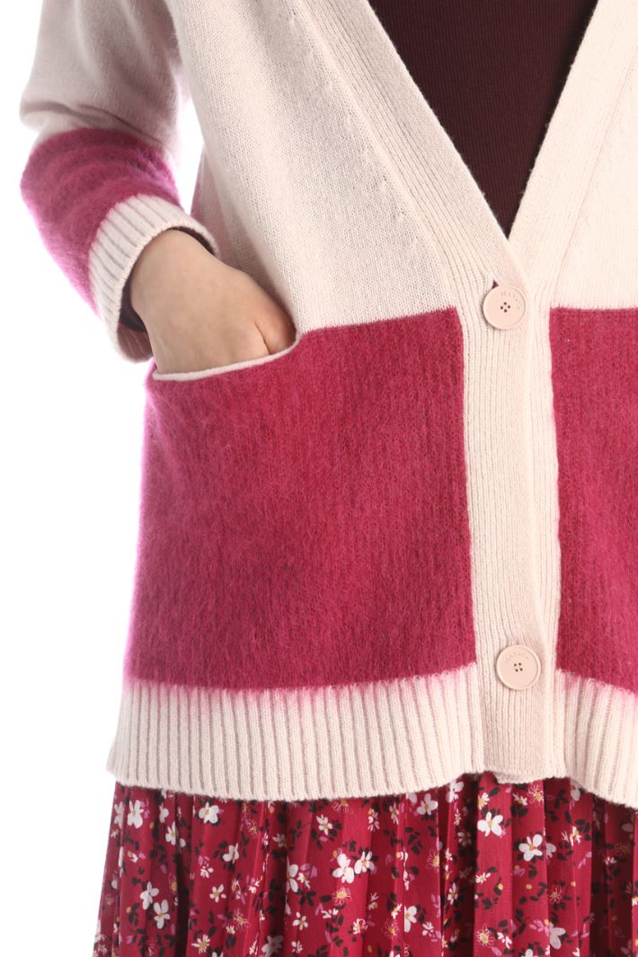 Cardigan garzato - ROSA CIPRIA FUXIA - Fashion Market - 3