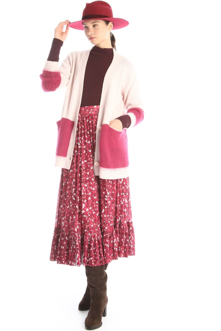 Cardigan garzato - ROSA CIPRIA FUXIA - Fashion Market