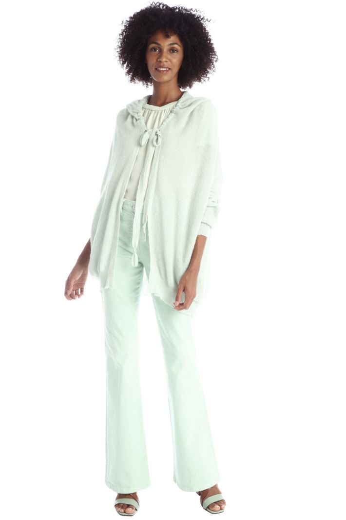 Cardigan in mohair  - VERDE PASTELLO - Fashion Market