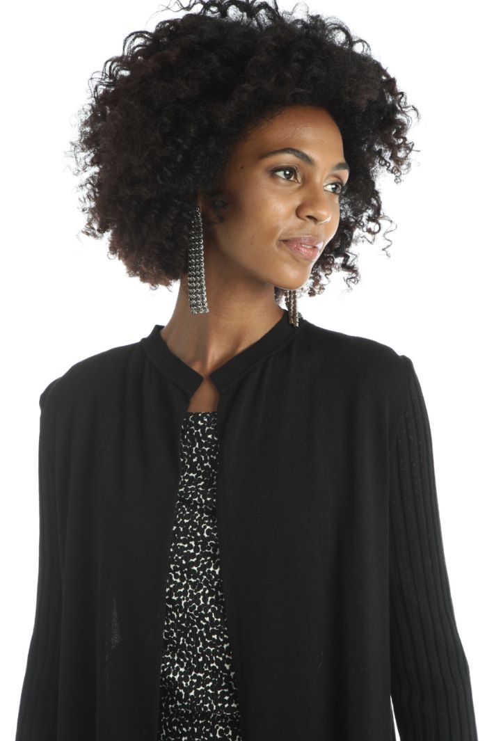 Cardigan con spacchi - NERO - Fashion Market - 4