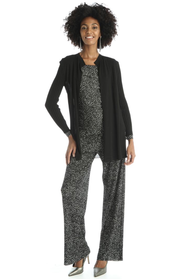 Cardigan con spacchi - NERO - Fashion Market - 3
