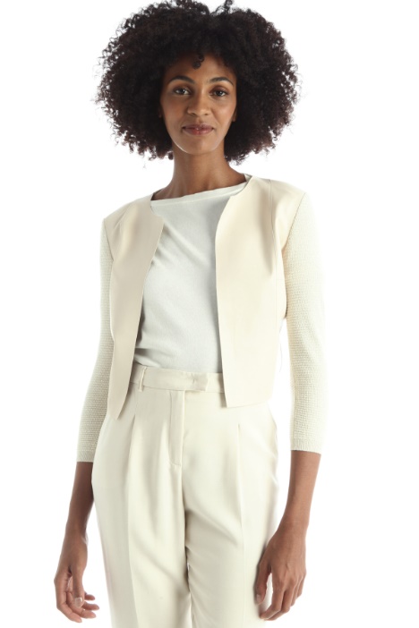 Cardigan con inserti in pelle - Fashion Market