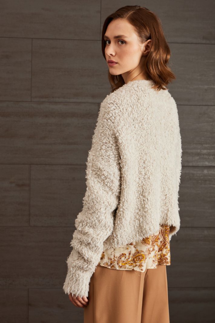 Cardigan effetto peluche - GHIACCIO - Fashion Market - 4