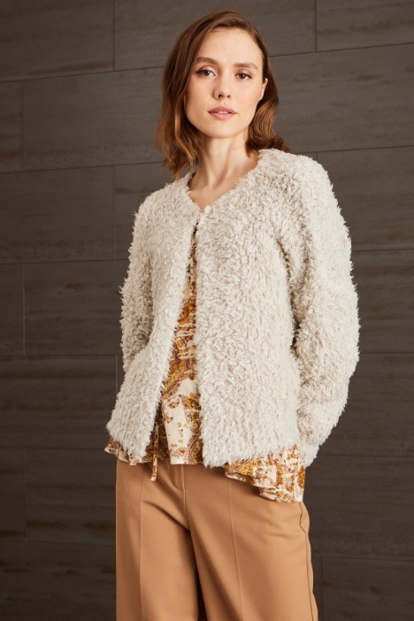 Cardigan effetto peluche - Fashion Market