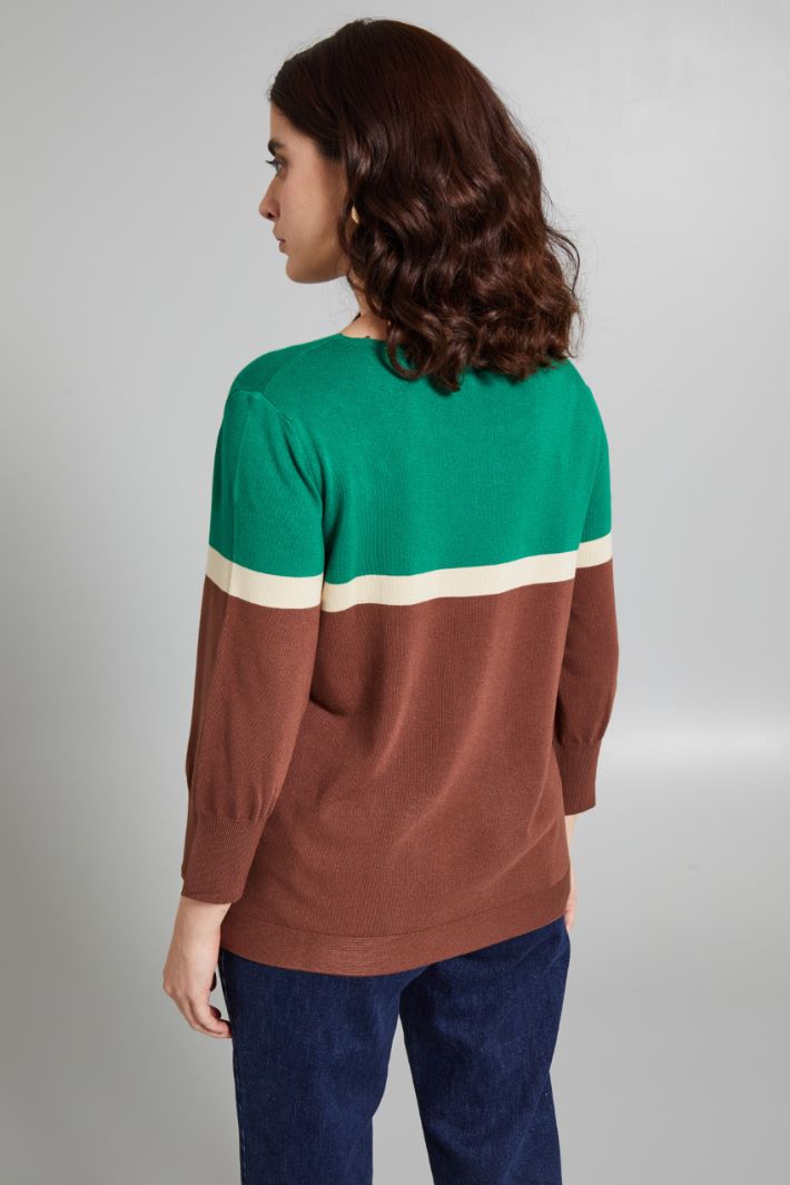 Maglia in filato di viscosa - MARRONE VERDE SABBIA - Fashion Market - 4