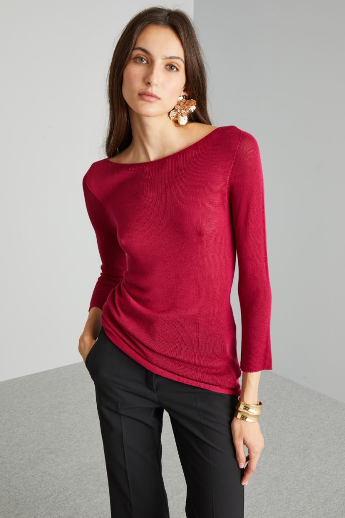 Maglia aderente in viscosa - CILIEGIA - Fashion Market - 2