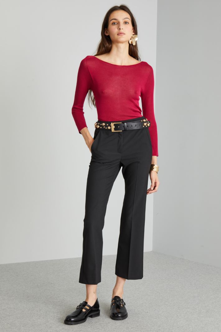 Maglia aderente in viscosa - CILIEGIA - Fashion Market