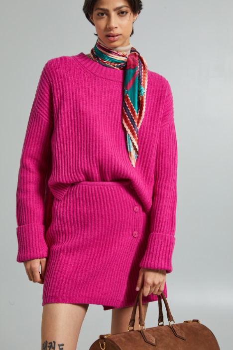 Maglia asimmetrica a coste - Fashion Market